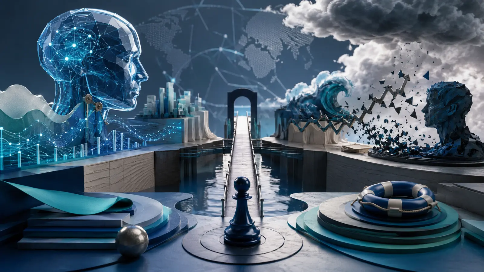 Conceptual market illustration for AI in Forex Trading: What It Can Do, What It Can’t, and Where Traders Get It Wrong