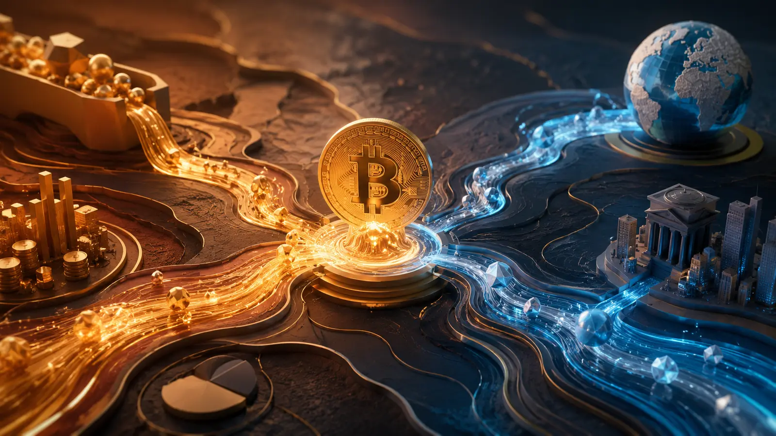 Conceptual market illustration for Bitcoin Liquidity Cycles: Why Money Flow Matters