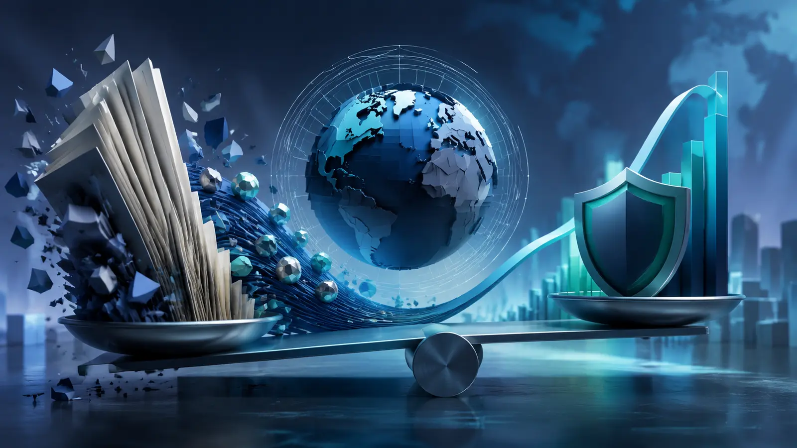 Conceptual market illustration for News Trading in Forex: The Opportunity and the Risk