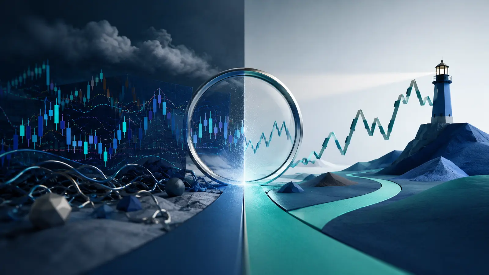 Conceptual market illustration for Price Action Trading in Forex: How to Read a Naked Chart