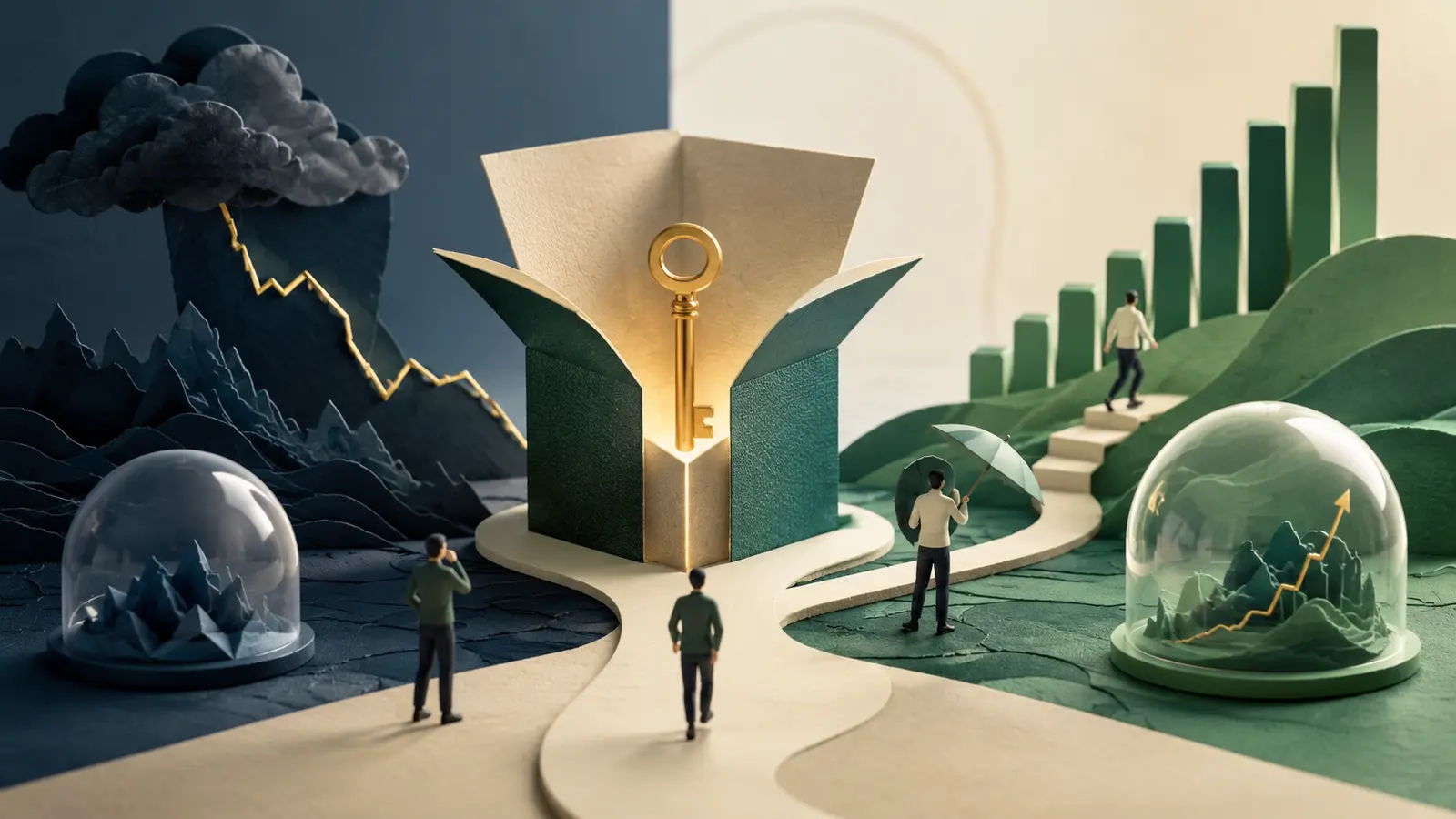 Conceptual market illustration for Stock Options Basics Without the Headache