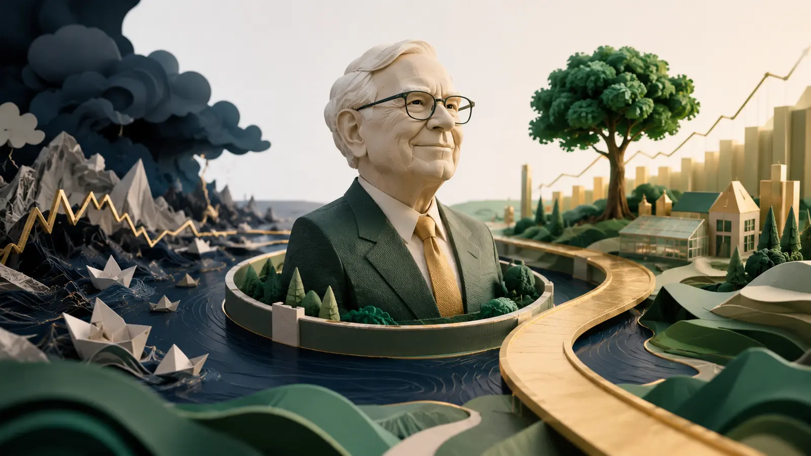 Conceptual market illustration for Warren Buffett’s Investing Principles: What Still Holds Up