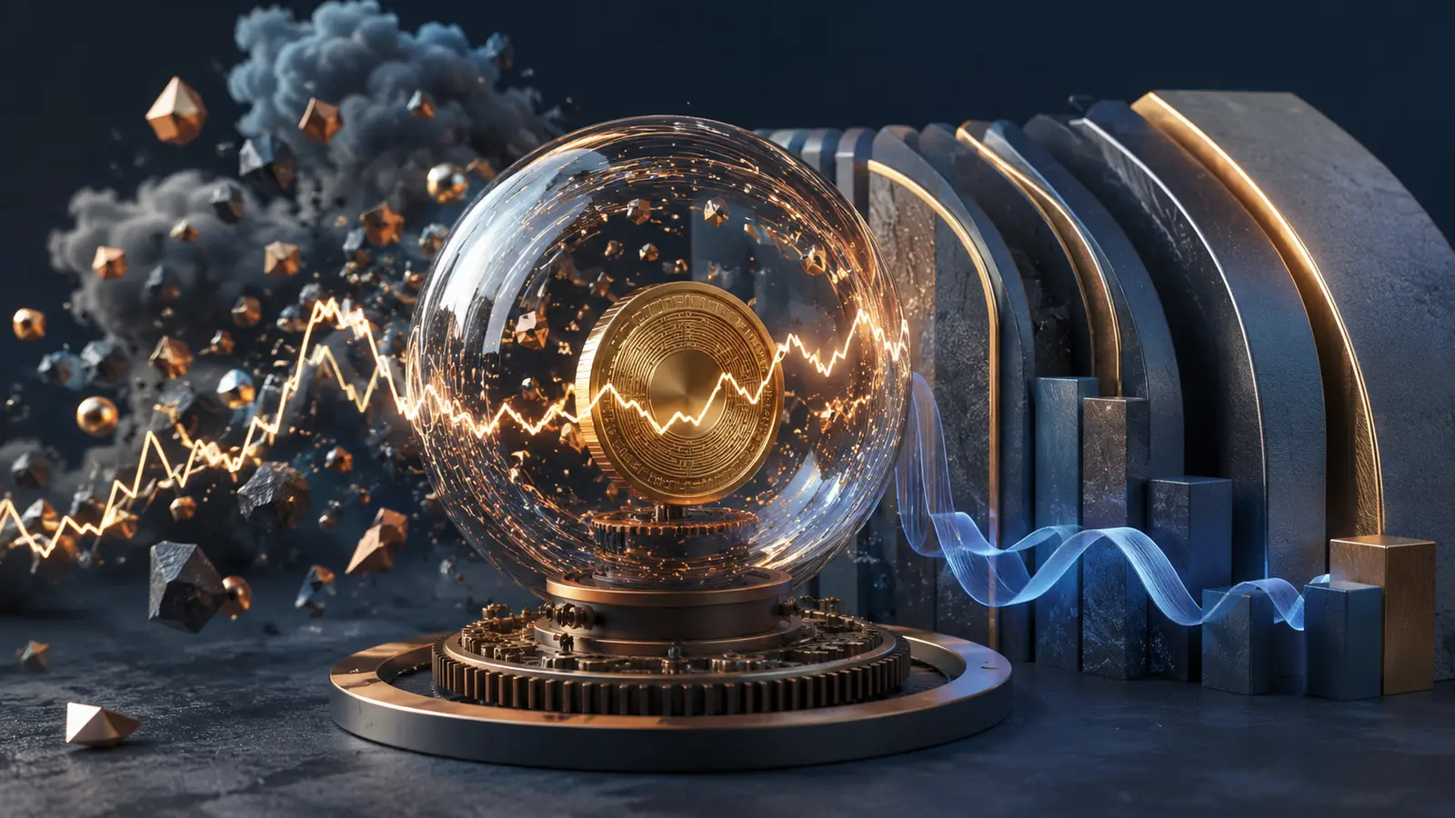 Conceptual market illustration for Why Bitcoin Volatility Hasn't Gone Away